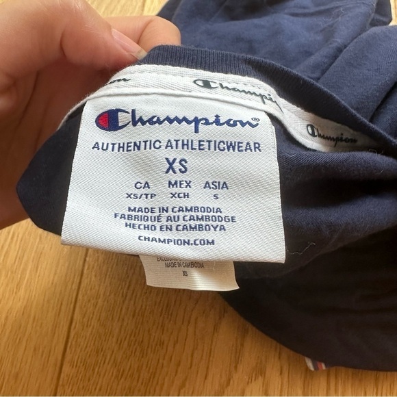 NWT CHAMPION ATHLETIC NAVY CAMPUS LONG SLEEVE T- XS - Picture 13 of 14